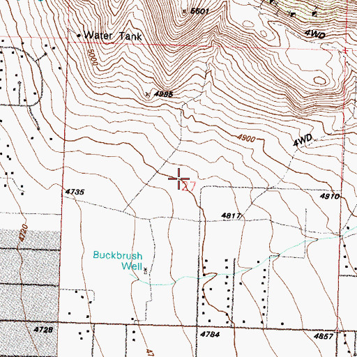 Topographic Map of Johnson Lane Census Designated Place, NV
