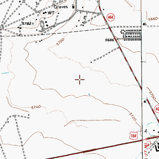 Topographic Map of Kayenta Census Designated Place, AZ
