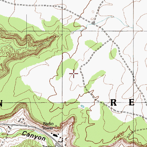 Topographic Map of Keams Canyon Census Designated Place, AZ