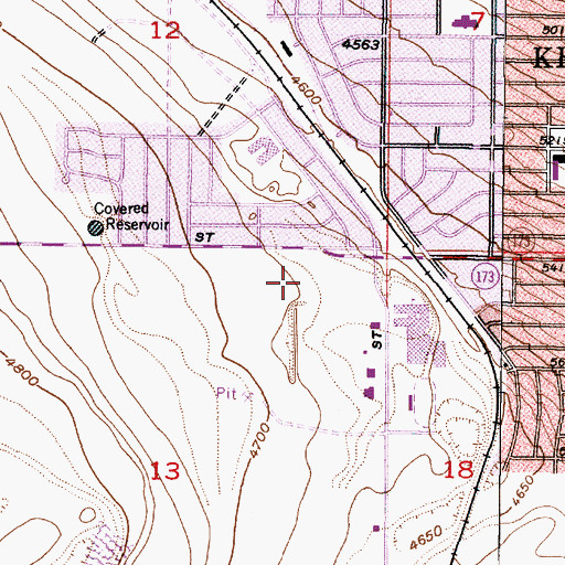 Topographic Map of Kearns Census Designated Place, UT