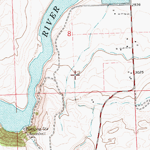 Topographic Map of Kerr Census Designated Place, MT