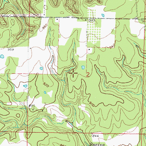 Topographic Map of Keys Census Designated Place, OK