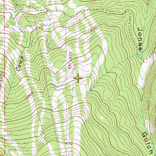 Topographic Map of Keystone Census Designated Place, CO