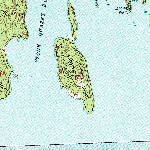 Topographic Map of Kings Point Census Designated Place, MT