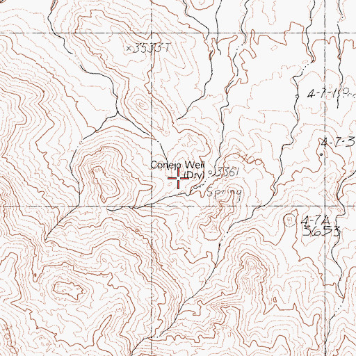 Topographic Map of Conejo Well, CA