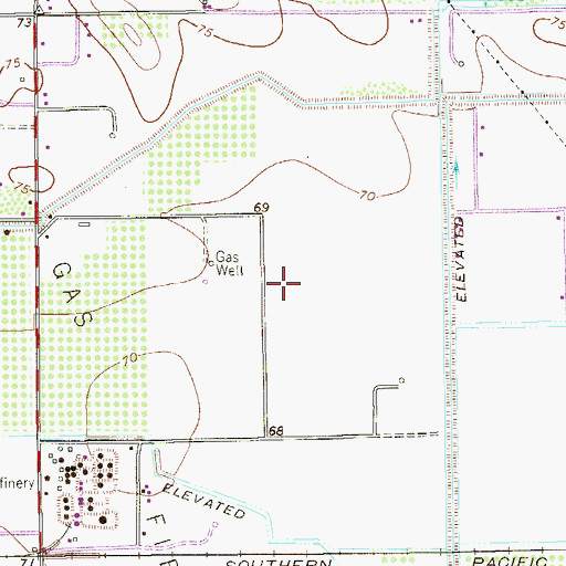 Topographic Map of La Blanca Census Designated Place, TX
