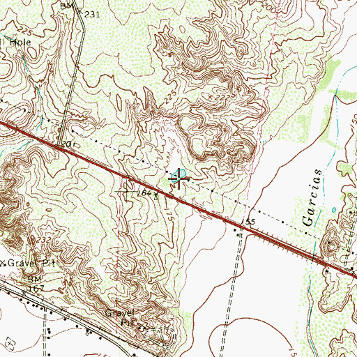 Topographic Map of La Casita-Garciasville Census Designated Place (historical), TX