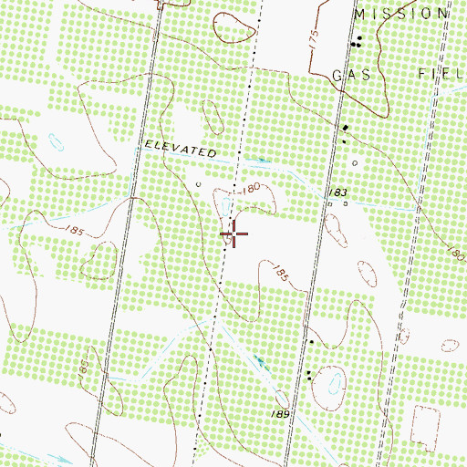 Topographic Map of La Homa Census Designated Place, TX