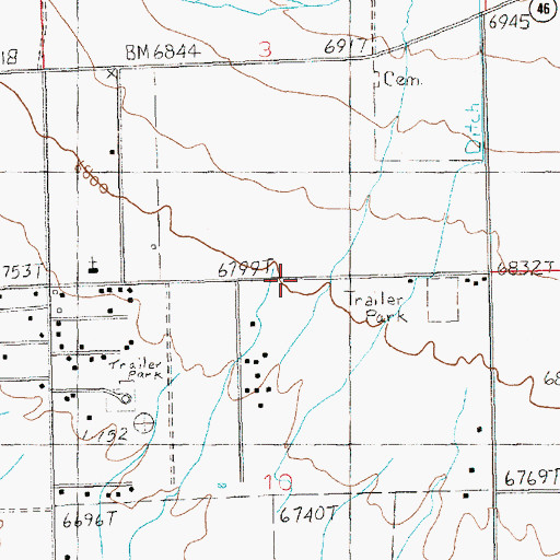 Topographic Map of La Sal Census Designated Place, UT