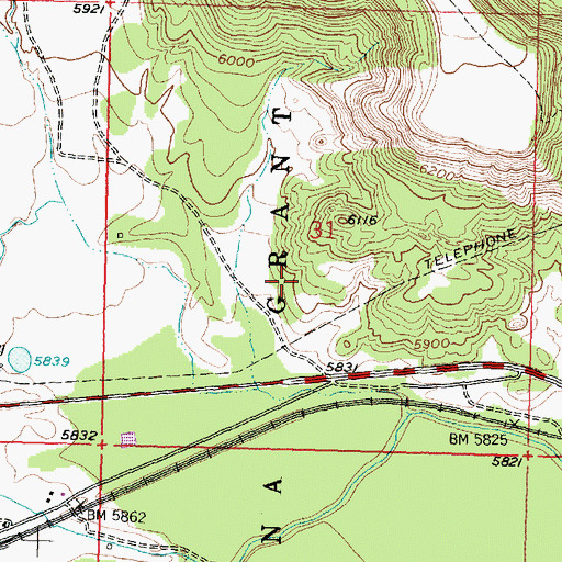 Topographic Map of Laguna Census Designated Place, NM