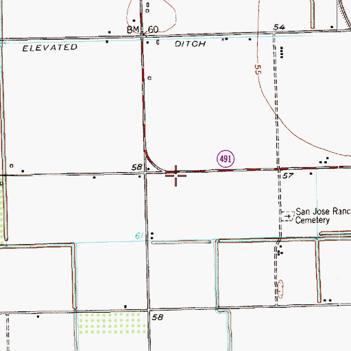 Topographic Map of Laguna Seca Census Designated Place, TX