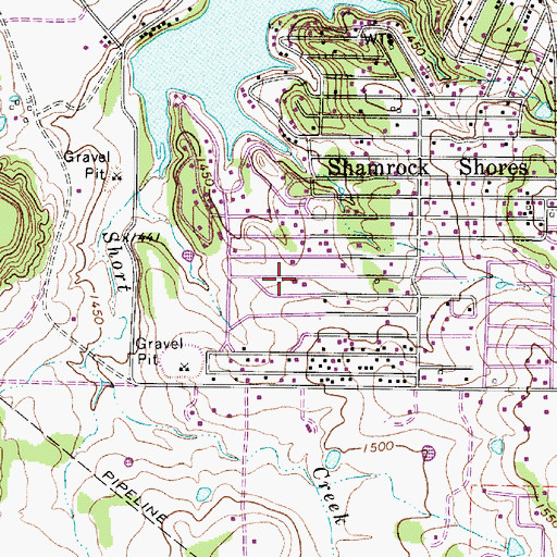 Topographic Map of Lake Brownwood Census Designated Place, TX