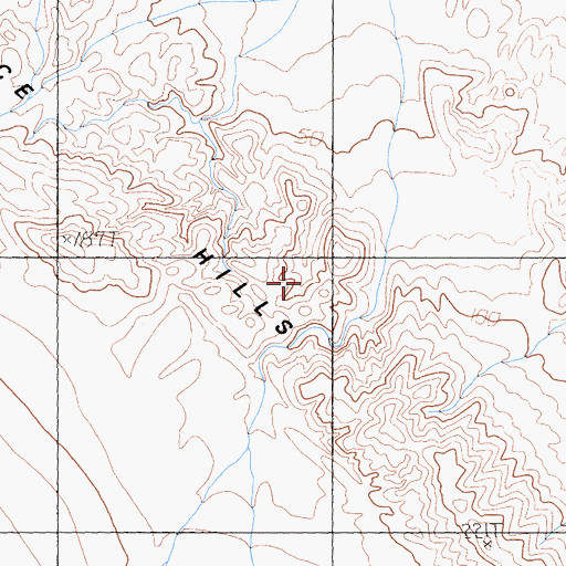 Topographic Map of Confidence Hills, CA