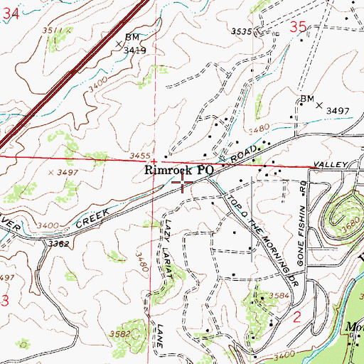 Topographic Map of Lake Montezuma Census Designated Place, AZ