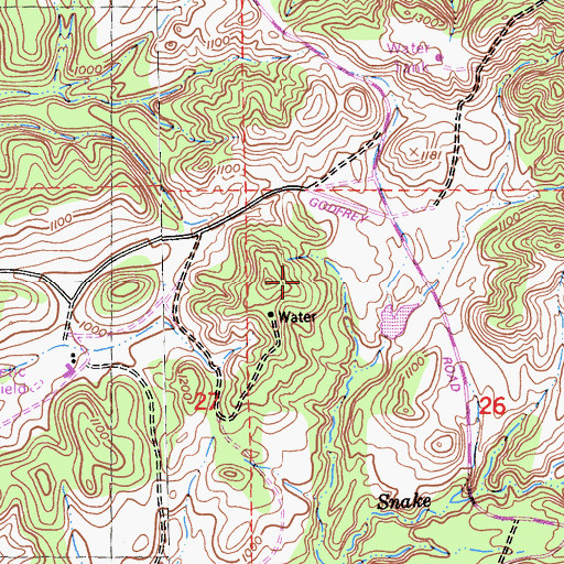 Topographic Map of Lake Nacimiento Census Designated Place, CA