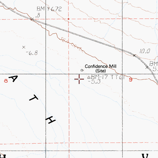 Topographic Map of Confidence Mill, CA