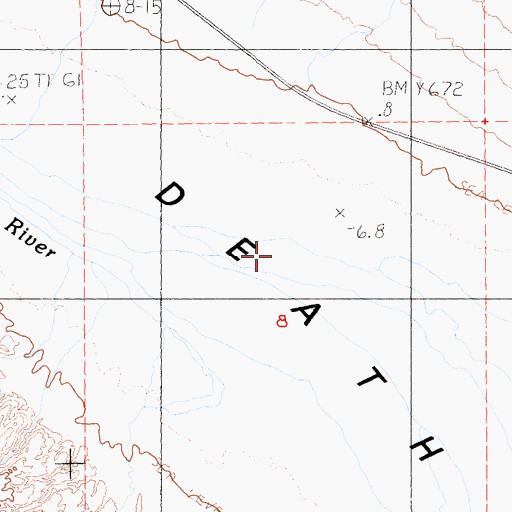 Topographic Map of Confidence Wash, CA