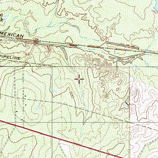 Topographic Map of Larga Vista Census Designated Place (historical), TX