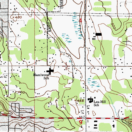 Topographic Map of Lea Hill Census Designated Place (historical), WA