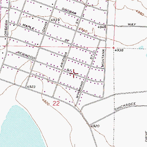 Topographic Map of Lemmon Valley-Golden Valley Census Designated Place (historical), NV