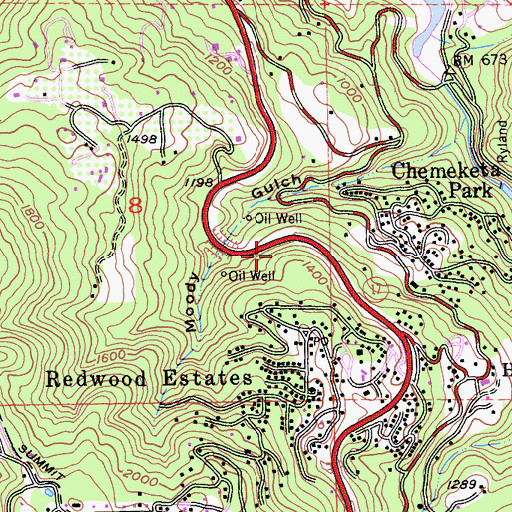 Topographic Map of Lexington Hills Census Designated Place, CA