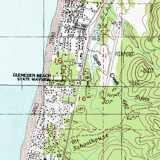 Topographic Map of Lincoln Beach Census Designated Place, OR