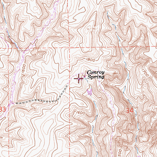 Topographic Map of Conroy Spring, CA