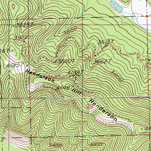 Topographic Map of De Borgia Census Designated Place, MT