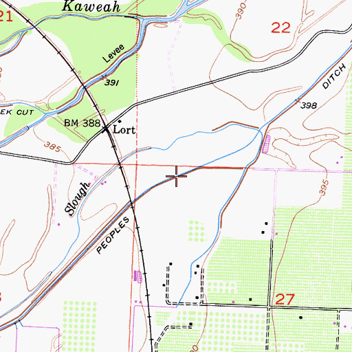 Topographic Map of Consolidated Peoples Ditch, CA