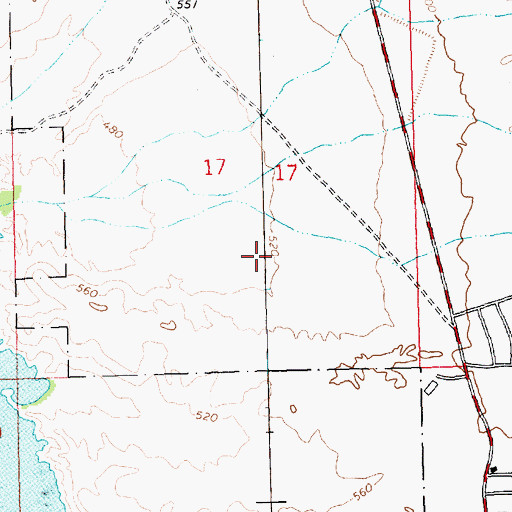 Topographic Map of Desert Hills Census Designated Place, AZ