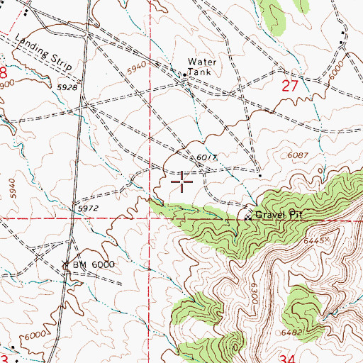 Topographic Map of Dilkon Census Designated Place, AZ