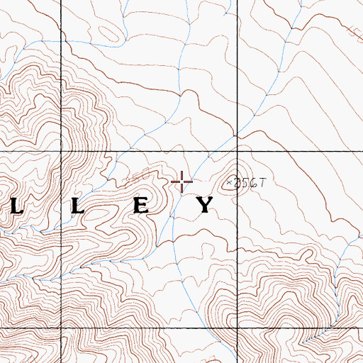 Topographic Map of Contact Canyon, CA