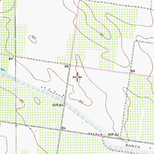 Topographic Map of Doolittle Census Designated Place, TX