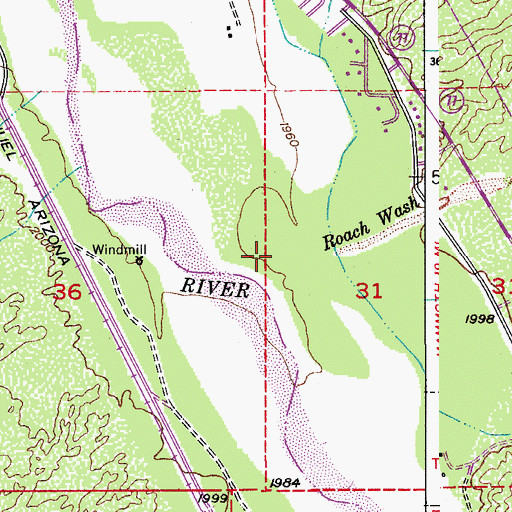 Topographic Map of Dudleyville Census Designated Place, AZ
