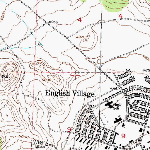 Topographic Map of Dugway Census Designated Place, UT