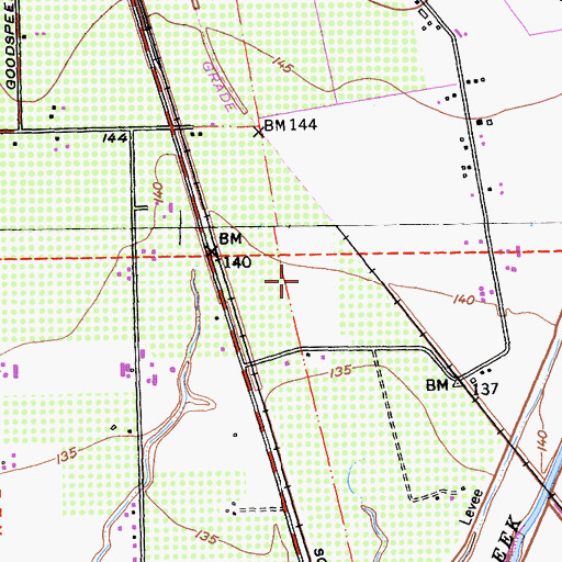 Topographic Map of Durham Census Designated Place, CA
