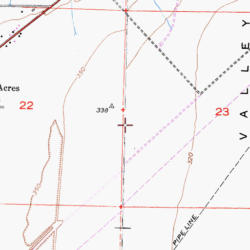 Topographic Map of Dustin Acres Census Designated Place, CA