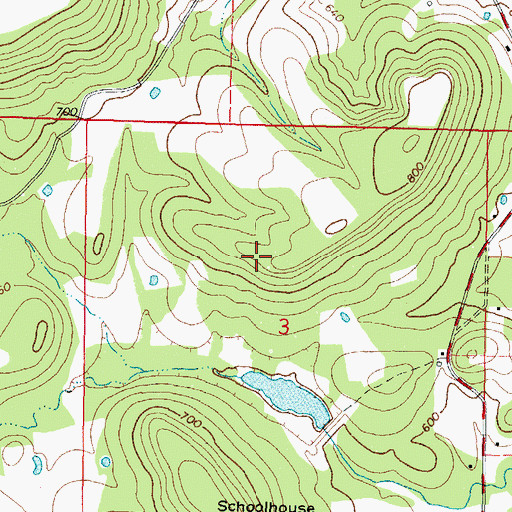 Topographic Map of Dwight Mission Census Designated Place, OK