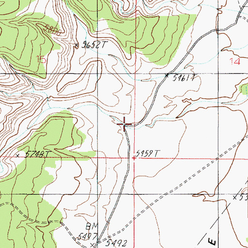 Topographic Map of Red Canyon, AZ