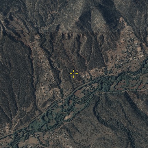 Aerial/Satellite Image of East Fork Census Designated Place, AZ