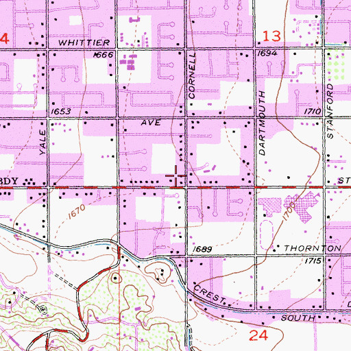 Topographic Map of East Hemet Census Designated Place, CA