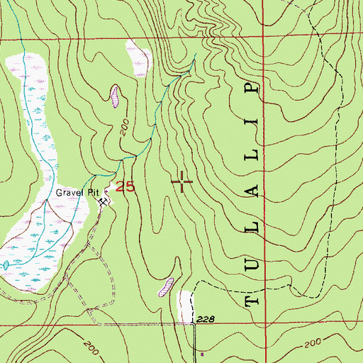 Topographic Map of Shaker Church Census Designated Place, WA