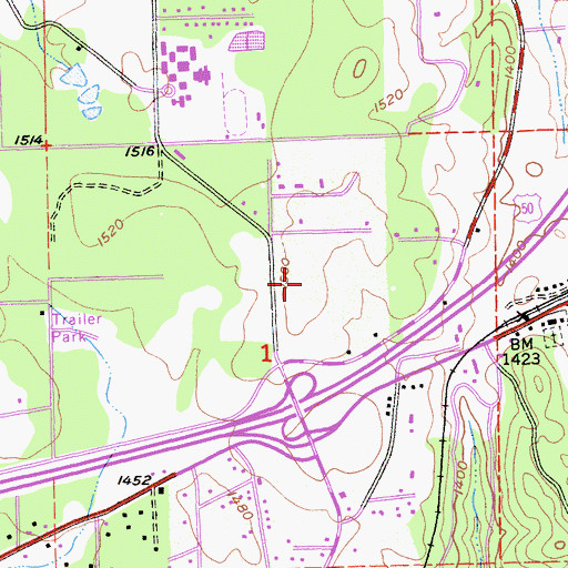 Topographic Map of Shingle Springs Census Designated Place, CA