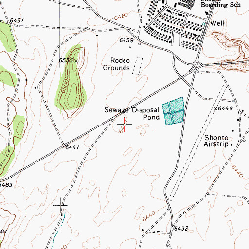 Topographic Map of Shonto Census Designated Place, AZ