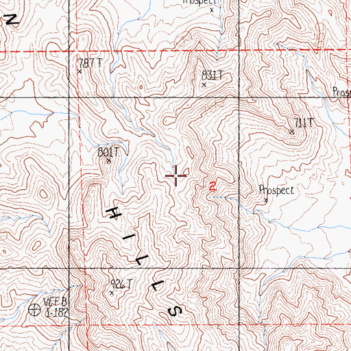 Topographic Map of Shoshone Census Designated Place, CA