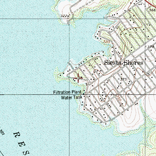 Topographic Map of Siesta Shores Census Designated Place, TX