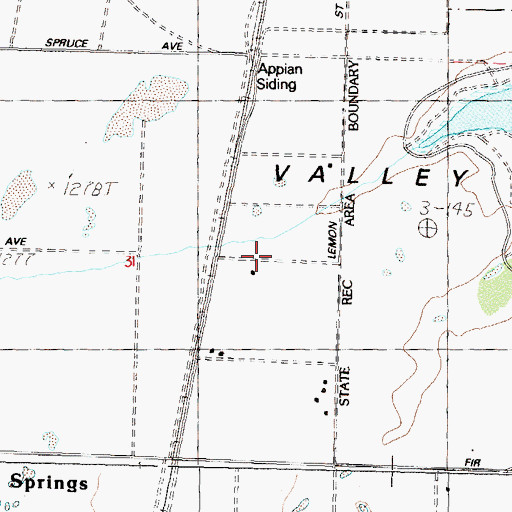 Topographic Map of Silver Springs Census Designated Place, NV
