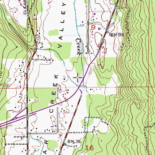 Topographic Map of Silverdale Census Designated Place, WA