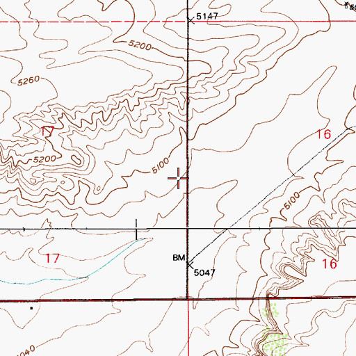 Topographic Map of Slater Census Designated Place, WY