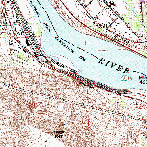 Topographic Map of South Wenatchee Census Designated Place, WA